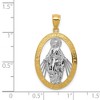 Black Bow Jewelry 14k Yellow Gold & White Rhodium Oval Miraculous Medal Pendant - 4 of 4