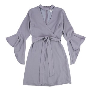 bar III Womens Bell-Sleeve A-line Dress, Purple, Small - 1 of 2