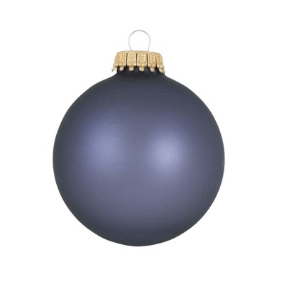 Christmas by Krebs 8ct Bluestone Matte Glass Christmas Ball Ornaments 2.5" (67mm)