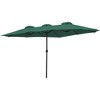 Northlight 15' Outdoor Patio Market Umbrella with Hand Crank, Green - 4 of 4