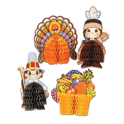 Beistle 4" - 5" Thanksgiving Playmates Centerpiece; 12/Pack 99711