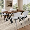 NicBex Modern Upholstered Armless Set of 2 Dining Chairs with Metal Legs,Minimalist Small Office Chairs,Living Room Accent Chairs - 4 of 4