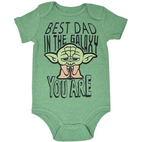 Star Wars Yoda Infant Baby Boys Cuddly Short Sleeve Bodysuit Green