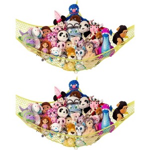 Lilly's Love Large Stuffed Animal Hammock, Hanging Organizer, Stuffed Animal Storage, 2 Packs - 1 of 4