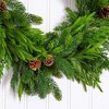 Nearly Natural 6' Artificial Mixed Pine and Norfolk Garland with Pinecones - 2 of 4
