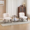 Modern Boucle Accent Chair with Solid Wood Frame, Comfy Upholstered Lounge Chair for Living Room, Bedroom or Office - ModernLuxe - 2 of 4
