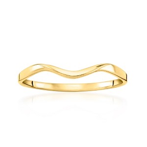 Pure Collection by Ross-Simons Italian 14kt Yellow Gold Curvy Ring - 1 of 4