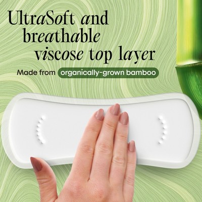 Kotex Bamboo Folded & Wrapped Regular Liners - 66ct