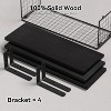 Munora Bathroom Shelf Over Toilet - Floating Wall Mounted Shelf with Wire Basket, Rustic Wood 3-Tier Storage Shelves - 4 of 4