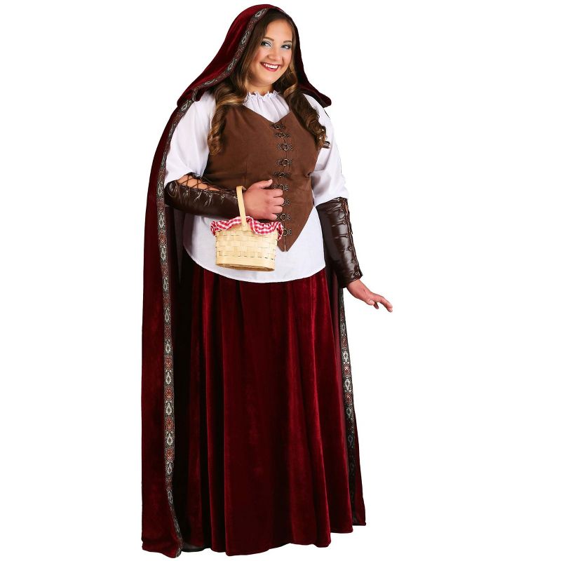 HalloweenCostumes.com Women's Deluxe Red Riding Hood Plus Size Costume, 4 of 13