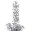 vidaXL 5ft Slim Artificial Half Christmas Tree with Stand - Silver, PVC Material, Space-Saving and Economical Xmas Tree for Modern Home - 4 of 4