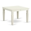 HomeStock 7Pc Dinette Set Includes a Rectangular Kitchen Table with Butterfly Leaf and Six Vertical Slatted Linen Seat Dining Chairs, White Finish - 4 of 4