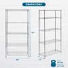 5-Tier Heavy Duty Adjustable Shelves, Metal Storage Rack Shelf Capacity, , 14" W x 36" L x 72" H - 3 of 4