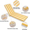 2PCS Set Outdoor Lounge Chair Cushion Replacement Patio Funiture Seat Cushion Chaise Lounge Cushion-Blue/white - 2 of 4