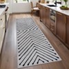 Washable Modern Stripe Area Rugs Contemporary Indoor Lightweight Low Pile Non Slip Carpet For Living Room Bedroom Soft Easy Care Floor Mat Home Decor - 2 of 4