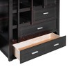 NicBex Full over Full Bunk Bed Triple Wood Bed Frame with Wheels, Storage Stairs and Full Length Guardrail, No Box Spring Required - 4 of 4