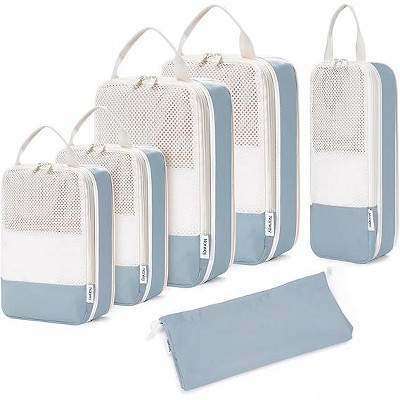 Narwey 6 Set Compression Packing Cubes for Travel Kids Women Carry on