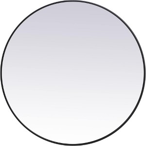 Elegant Lighting Metal frame round mirror 39 inch in Black - 1 of 4