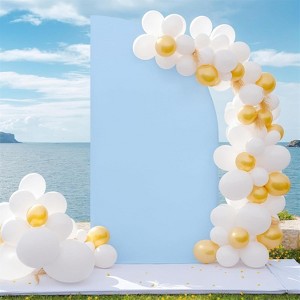 Half Moon Arch Cover Backdrop Wedding Arch Backdrop Stand Cover Fitting Backdrop Arch Cover for Birthday Party Engagement Wedding Decoration - 1 of 4