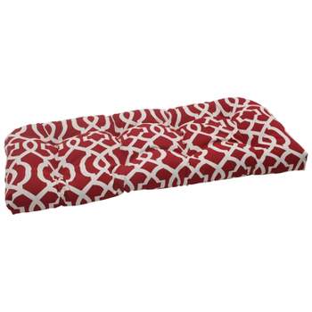 Geometric Outdoor Wicker Loveseat Cushion - Pillow Perfect