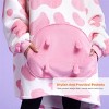 Joyfy Wearable Blanket Hoodie for Kids Adults, Christmas Oversized Flannel Fleece Sweatshirt Blanket, Cozy Blanket Birthday Gift for Family Girls Boys - 3 of 4