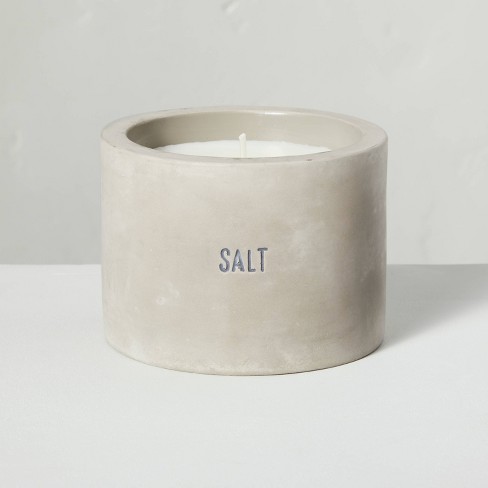 Mini Cement Salt Soy Blend Jar Candle Gray 5oz - Hearth & Hand™ with Magnolia - image 1 of 3