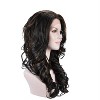 Synthetic Lace Front Curly Wig for Women, Medium Length Natural Looking Wave Hair Wigs - 2 of 4