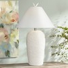 360 Lighting Bird and Leaf 32" Tall Large Country Cottage End Table Lamp White Ceramic Single White Shade Living Room Bedroom Bedside Nightstand House - 2 of 4