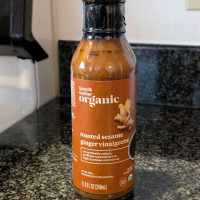 good and gather ginger miso orange dressing Forgot how much I love this dressing! I don't use a lot of bottled dressings  but this one is so flavorful and versatile! Just used it on a salad made  with romaine,