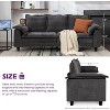 TYBOATLE 85" Mid-Century Modern Sofa Couch with USB & Type‑C Ports, Chenille Fabric 3‑Seater for Living Room, Apartment, or Office - 2 of 4