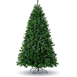 SUGIFT 6ft Artificial Christmas Tree with Metal Stand, Green - 1 of 4