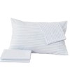 Pinstripe Microfiber Solid Sheet Set - Isla Jade - 4 of 4