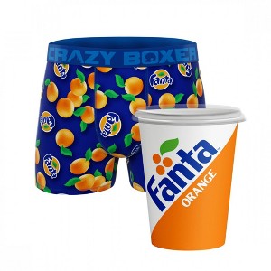 Mens Crazy Boxers Fanta Orange Boxer Briefs in Soda Cup - 1 of 4