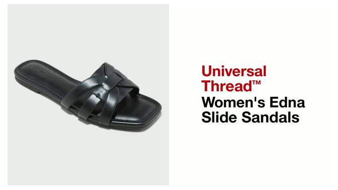 Women's Edna Slide Sandals with Memory Foam Insole - Universal Thread™, 2 of 11, play video