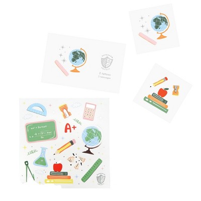 Daydream Society - Back to School Smarty Pants Party Favor Set - Pack of 2 Tattoos and 4 Sticker Sheets