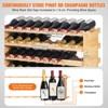 VEVOR 72 Bottle Upgrade Modular Wine Rack, Continuously Store Pinot Bottles, 8-Tier Bamboo Wood Storage Rack, Floor Freestanding Wines Holder Display - 4 of 4