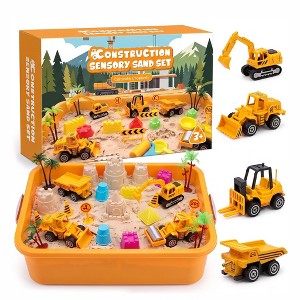 Construction Sensory Sand Kit for Kids 3+, Kinetic Sand Playset