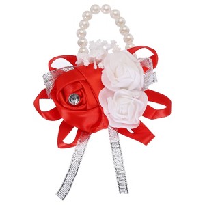 Unique Bargains Decorative Wedding Prom Party Artificial Rose Wrist Corsages - 1 of 3