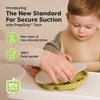 3-Pack Prep Suction Plates with Lids, 100% Silicone Baby Plates with Lid, BPA-Free Kids Divided Toddler Plates - 2 of 4