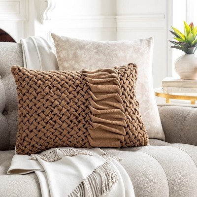 Mark & Day Herisau Modern Camel Throw Pillow