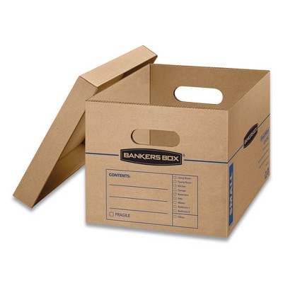 Eco-Friendly Kraft Corrugated Storage Box 12"x15"x10" with Lift-Off Lid