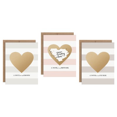 3ct Heart Shaped Family Scratch-off Greeting Cards