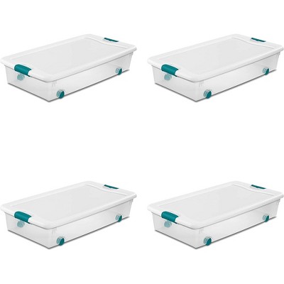 Rubbermaid 68 Qt Plastic Underbed Storage Set & Reviews