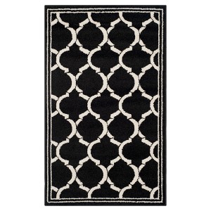 Anthracite/Ivory Geometric Loomed Accent Rug 3