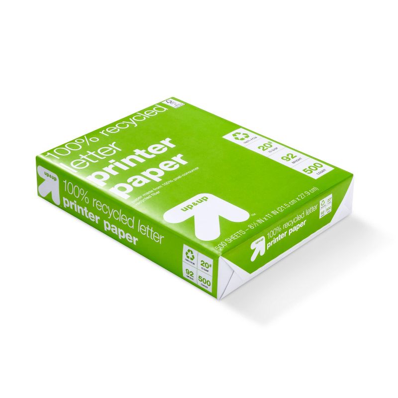 500ct 100% Recycled Letter Printer Paper White - up &#38; up&#8482;, 3 of 5