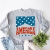 Simply Sage Market Women's Graphic Sweatshirt America Varsity Stars - 3 of 4