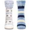 MeMoi Women's 2 Pair Pack Plush Non-Skid Cabin Crew Socks - 2 of 3