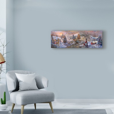 Nicky Boehme Winter Landscape Canvas Art with Floater Frame