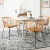 Siena Rattan Dining Chair - DCH6501 - Natural Unfinished/Black - Safavieh - 2 of 4