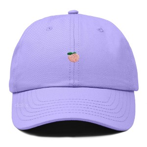 Dalix Lil Peach Embroidered Cotton Summer Cute Outdoor Baseball Cap Dad Hat Womens - 1 of 4